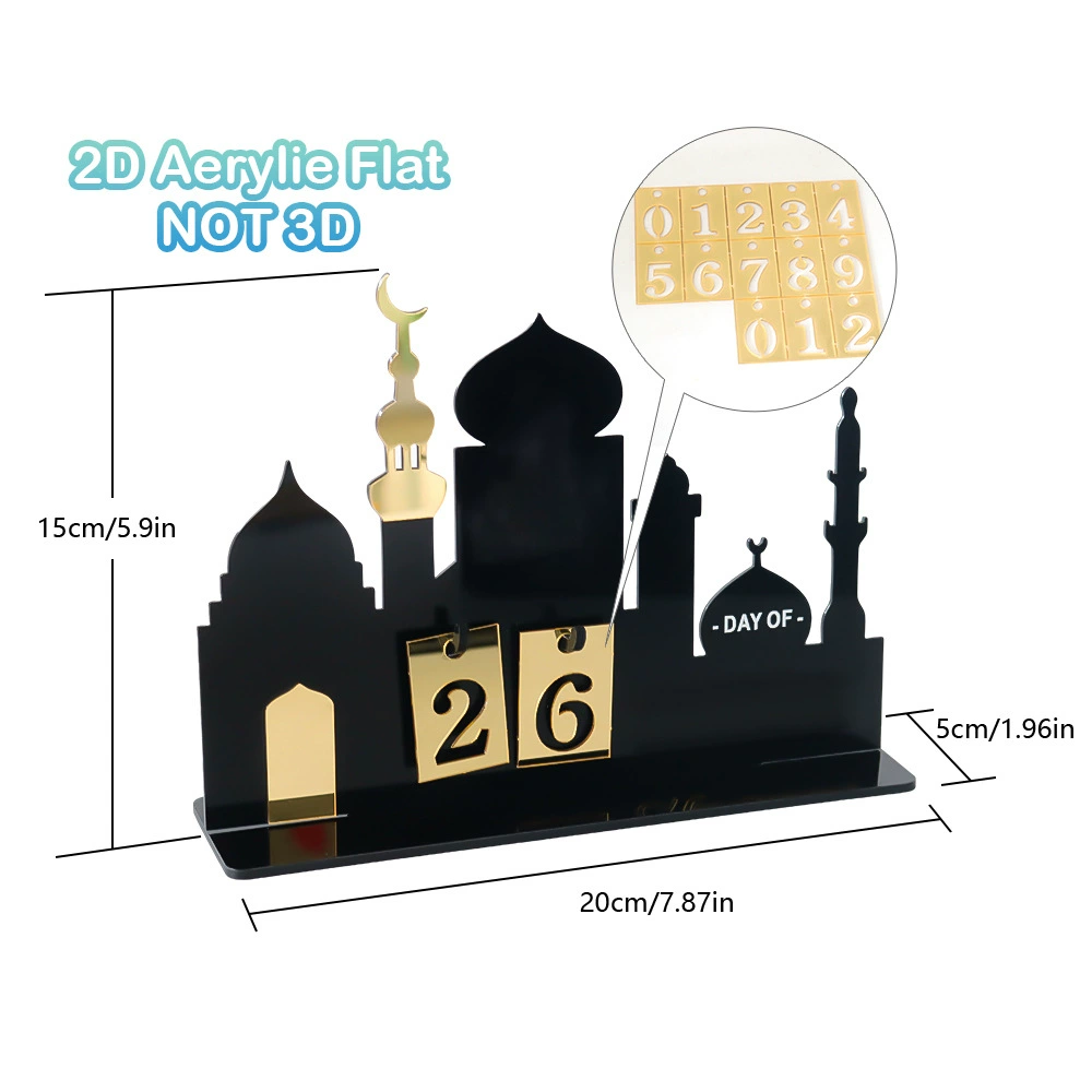 Mirrored Countdown Ramadan Desktop Ornament Style 3