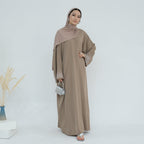 Elegant Rhinestone Open Abaya