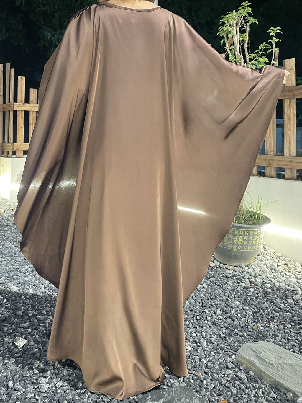 Satin Cape Elegant Abayas