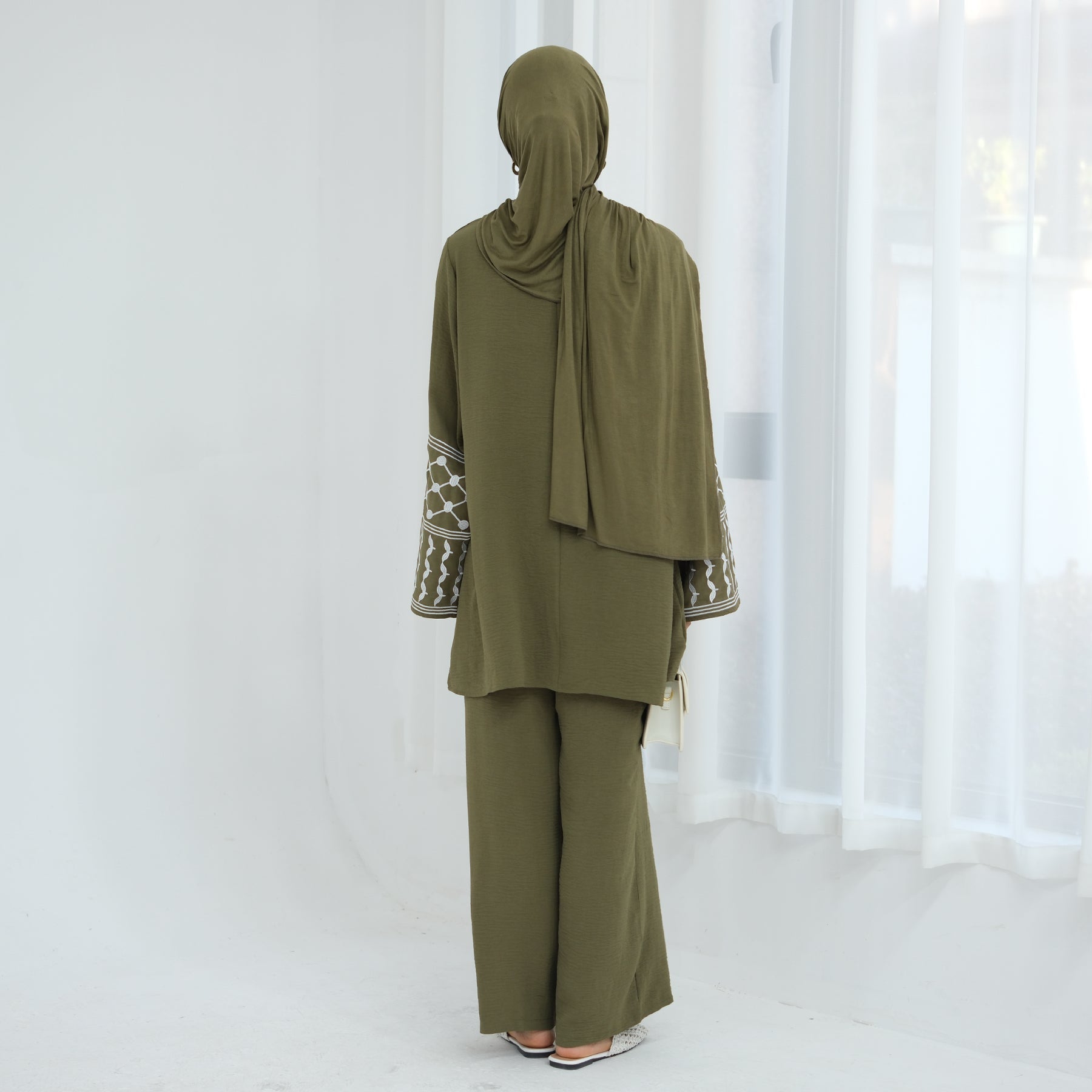 2 Pcs Ramadan Eid Djellaba Suits Abaya