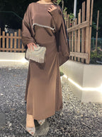 Satin Cape Elegant Abayas