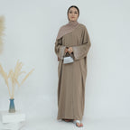 Elegant Rhinestone Open Abaya